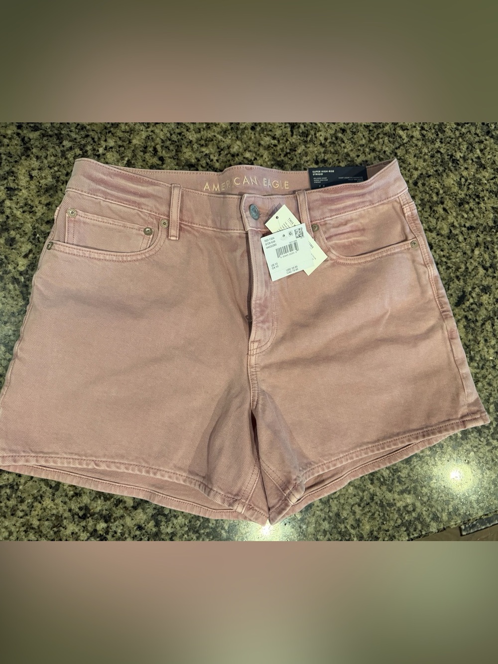 American Eagle Outfitters Women's Dusty Pink Denim Shorts